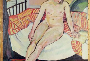 Marie-Clementine-Valadon-Nude-with-a-Striped-Blanket-1922